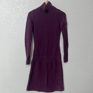 Athleta Dress Winter Cotton Wool Purple size Extra Small